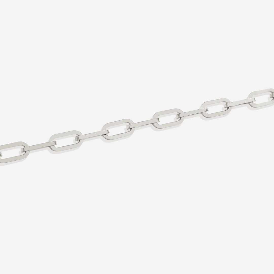 Bracelet chaîne trombone à maillons ouverts