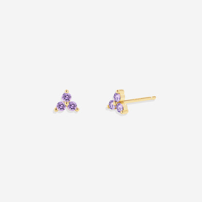 Boucles d'oreilles avec pierre de naissance Trinity