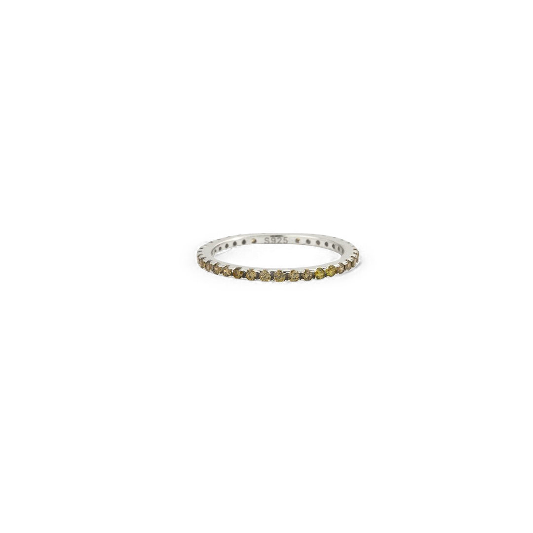 Bague d'éternité empilable avec pierre de naissance
