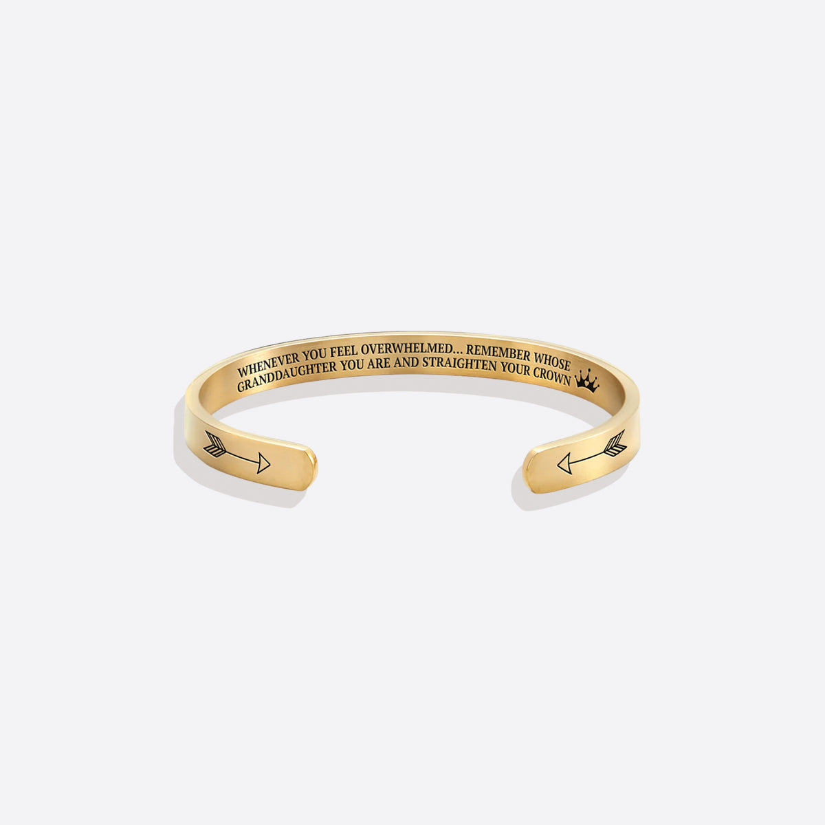 Souviens-toi de qui tu es et redresse ta couronne Bracelet manchette personnalisable 