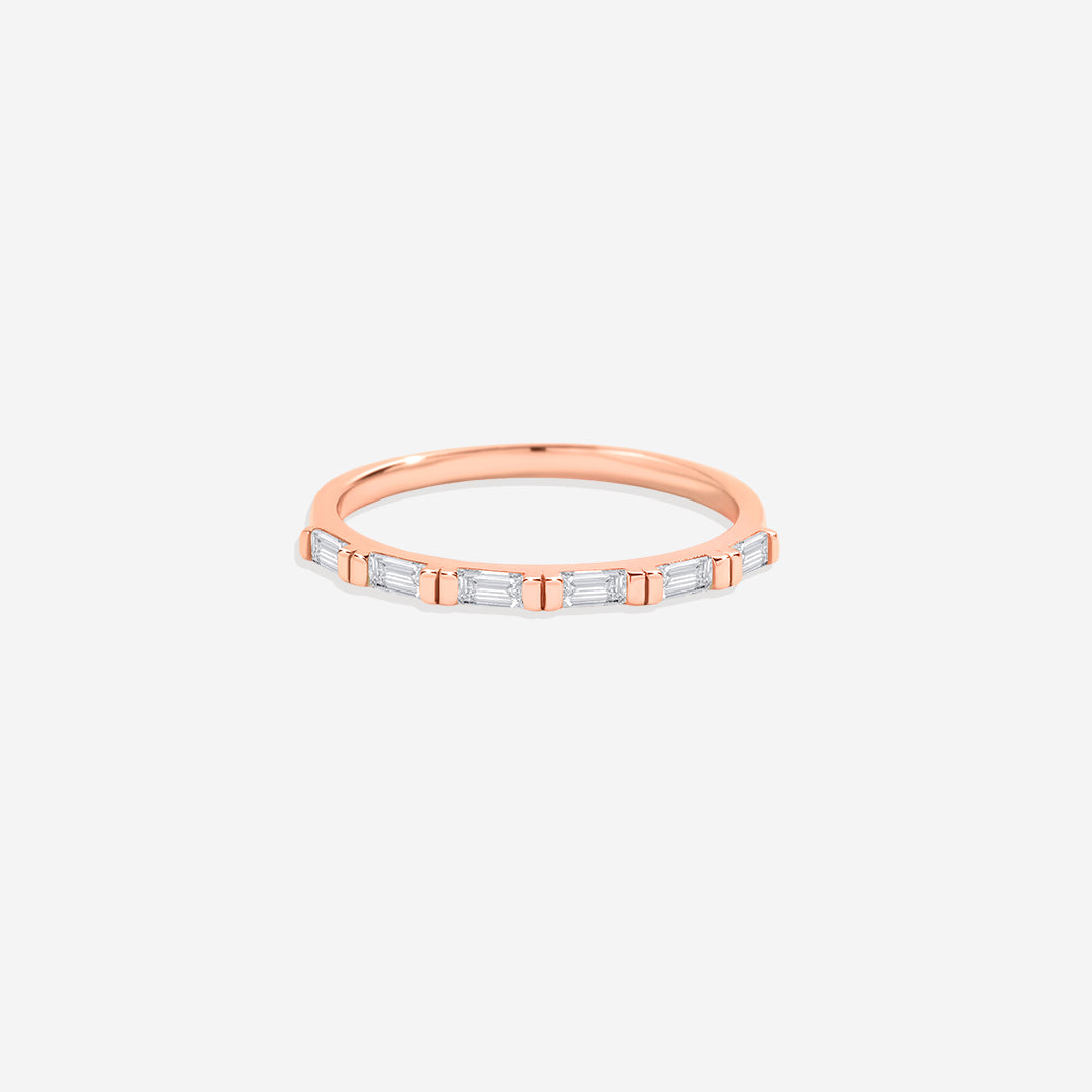 Bague en diamant baguette