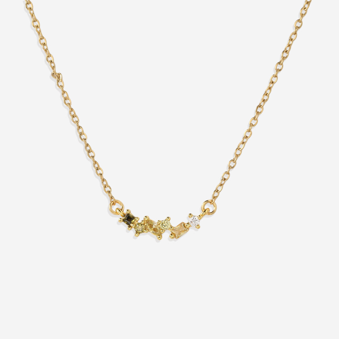 Collier avec pierre de naissance ombrée