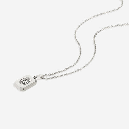 Collier pendentif portrait monogramme