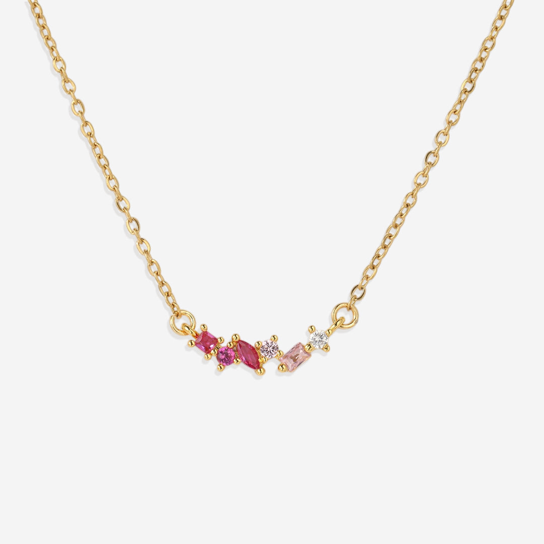 Collier avec pierre de naissance ombrée