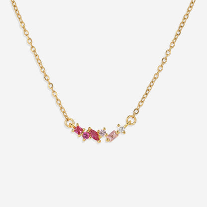 Collier avec pierre de naissance ombrée