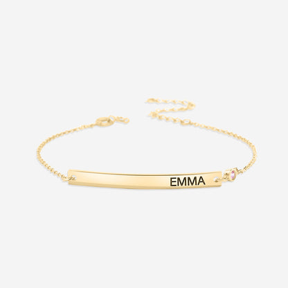 Bracelet délicat avec pierre de naissance