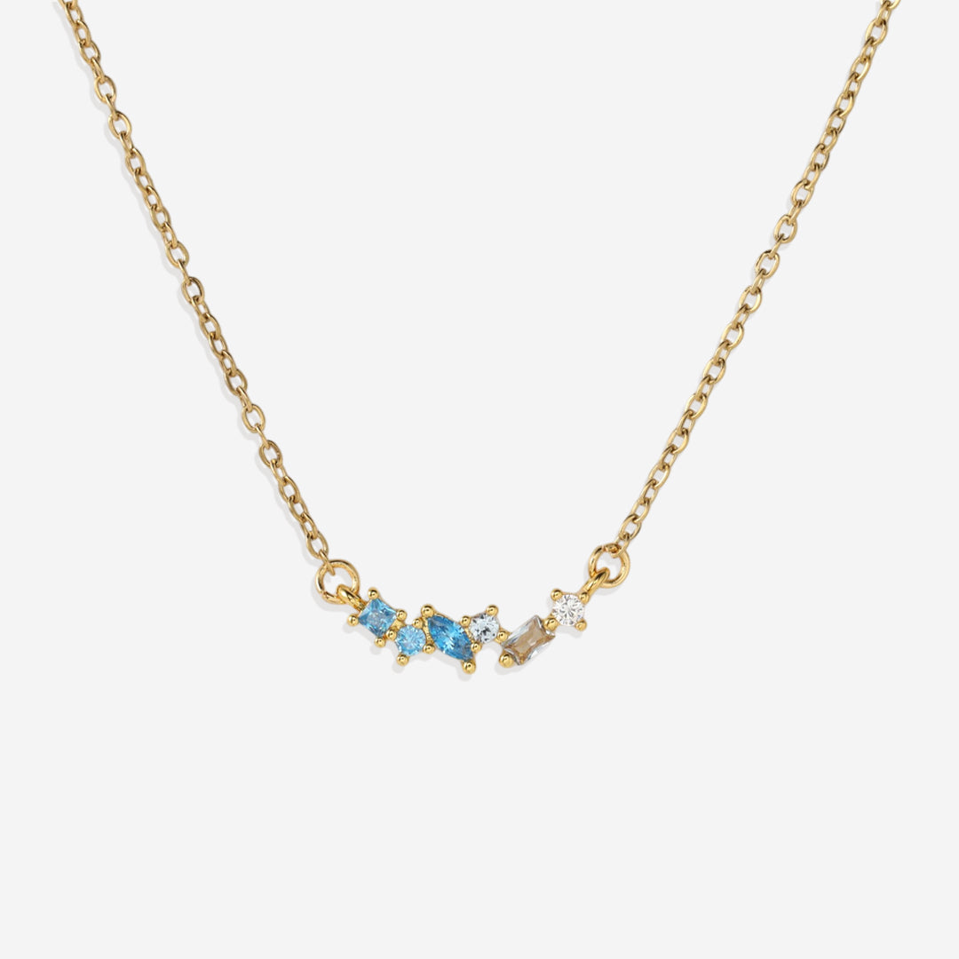 Collier avec pierre de naissance ombrée
