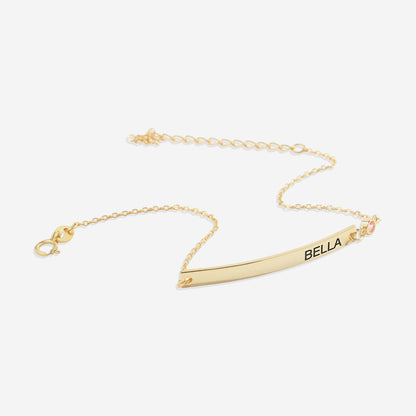 Bracelet délicat avec pierre de naissance