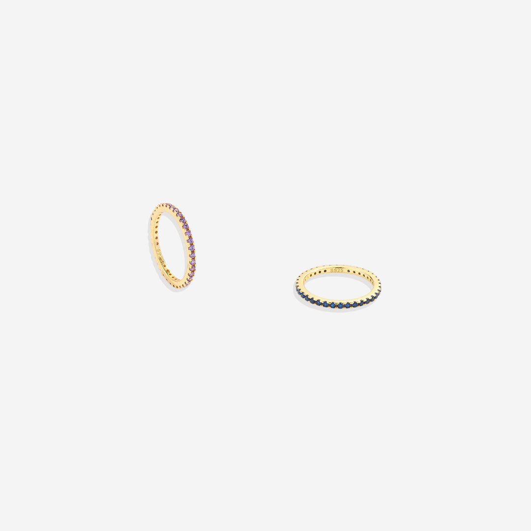 Bague d'éternité empilable avec pierre de naissance