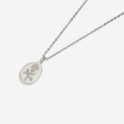 Collier pendentif petite rose