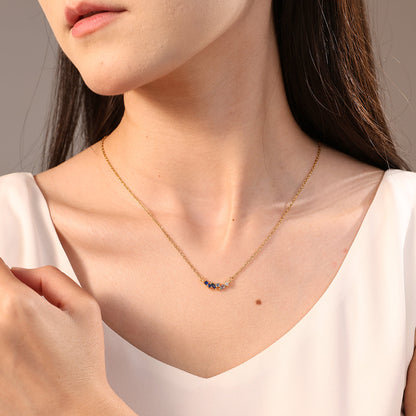 Collier avec pierre de naissance ombrée