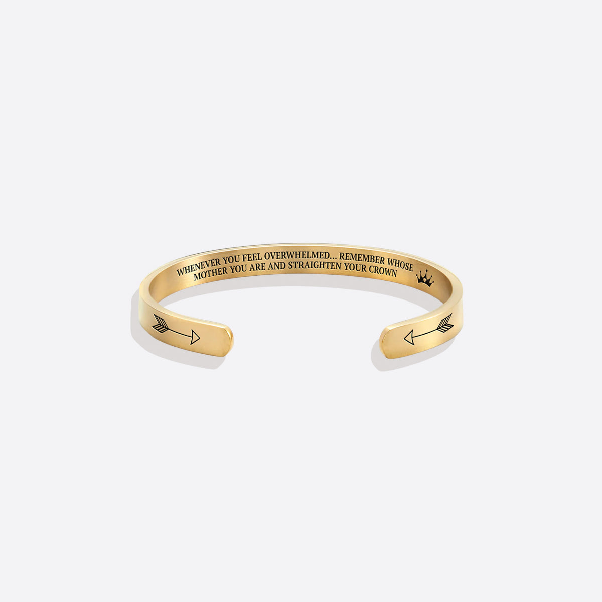 Souviens-toi de qui tu es et redresse ta couronne Bracelet manchette personnalisable 