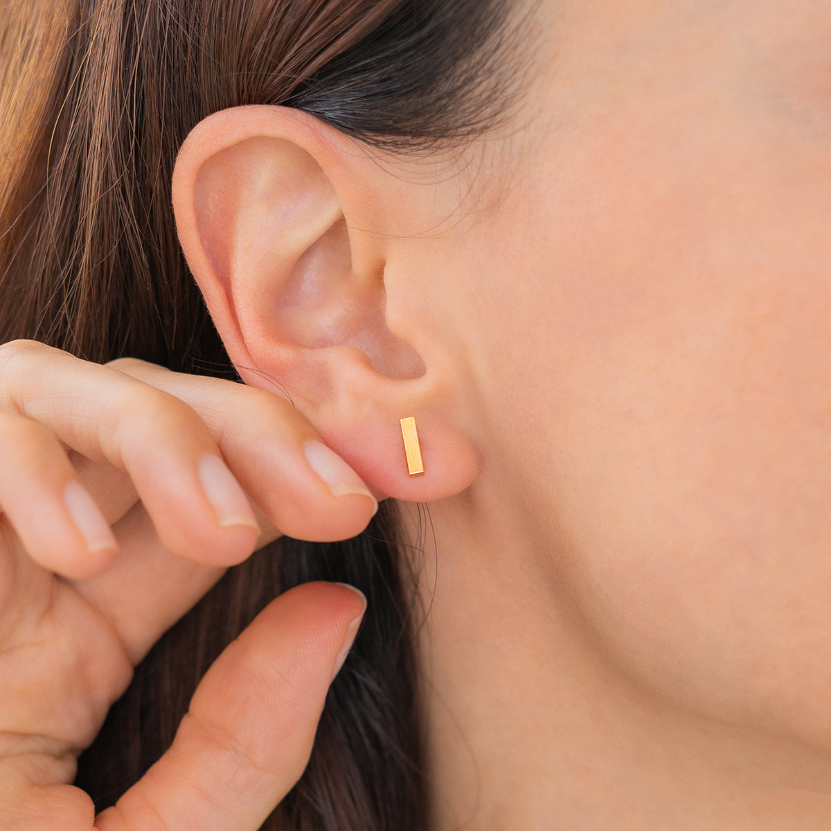 Boucles d'oreilles à barre délicate