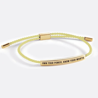 Bracelet Inspirez-vous de votre pouvoir, connaissez votre valeur