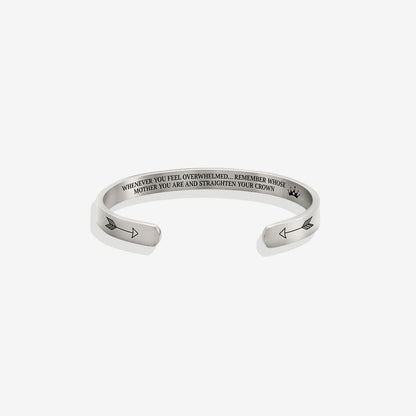 Souviens-toi de qui tu es et redresse ta couronne Bracelet manchette personnalisable 