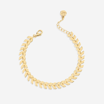 Bracelet chaîne feuille