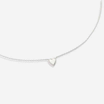 Collier empilable en forme de petit cœur