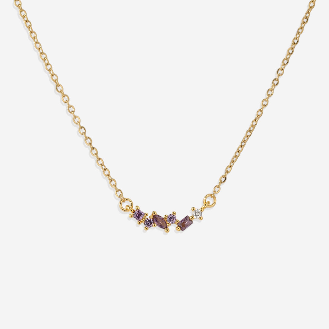 Collier avec pierre de naissance ombrée