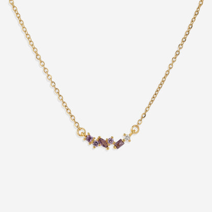 Collier avec pierre de naissance ombrée