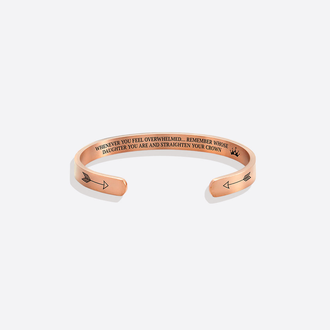 Souviens-toi de qui tu es et redresse ta couronne Bracelet manchette personnalisable 