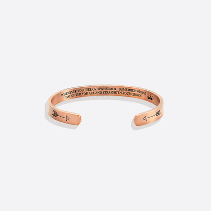 Souviens-toi de qui tu es et redresse ta couronne Bracelet manchette personnalisable 