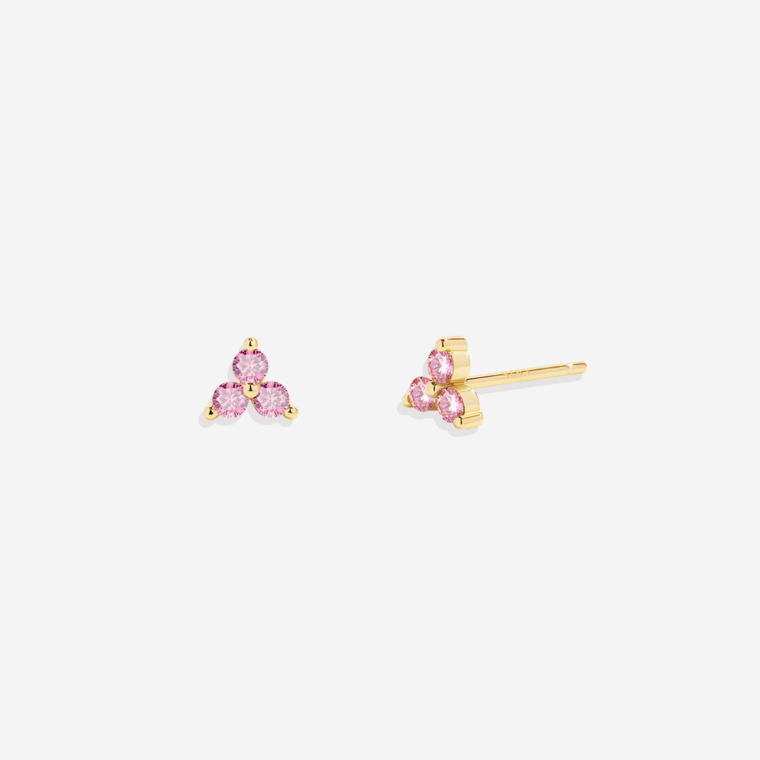 Boucles d'oreilles avec pierre de naissance Trinity