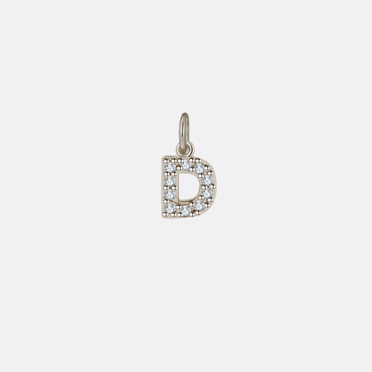 Dainty Pave Initial Charm
