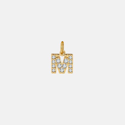 Dainty Pave Initial Charm