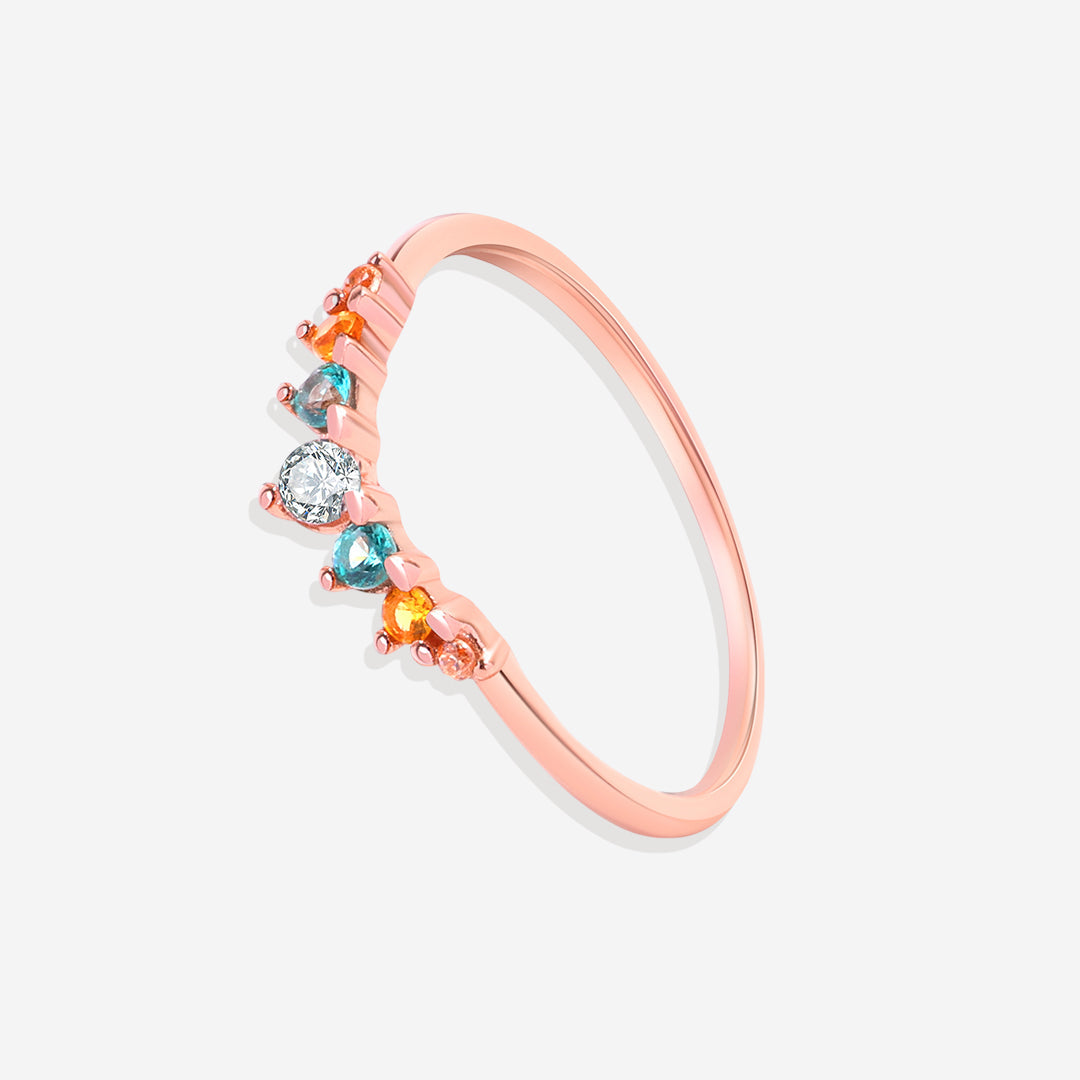 Bague Arc Ombré - Topaze et Saphir