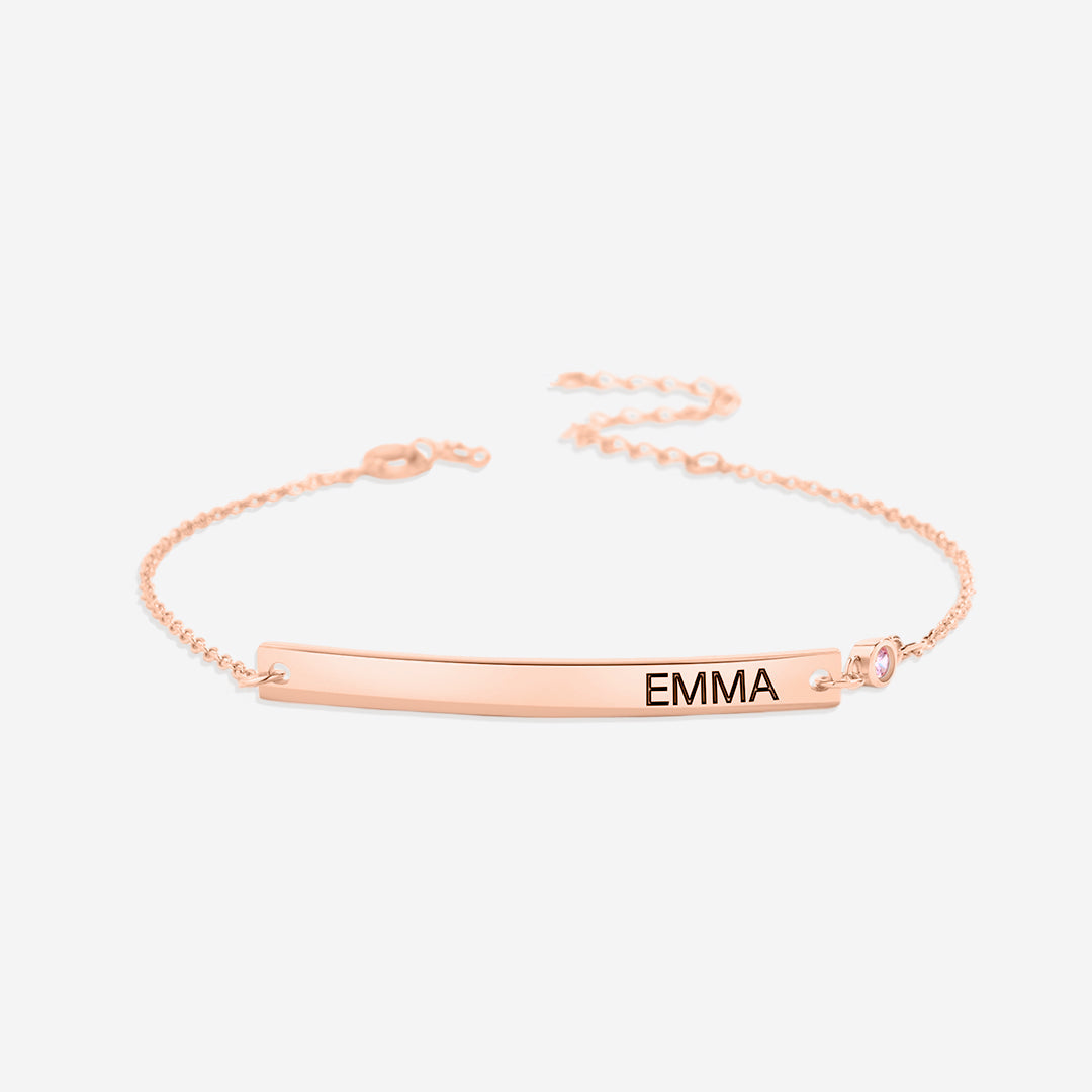 Bracelet délicat avec pierre de naissance