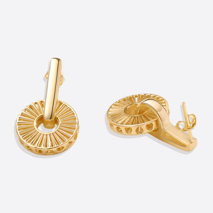 Boucles d'oreilles pendantes en vermeil doré