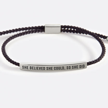 Elle croyait qu'elle pouvait, elle l'a fait. Bracelet Inspiré