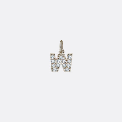 Dainty Pave Initial Charm