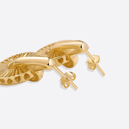 Boucles d'oreilles pendantes en vermeil doré