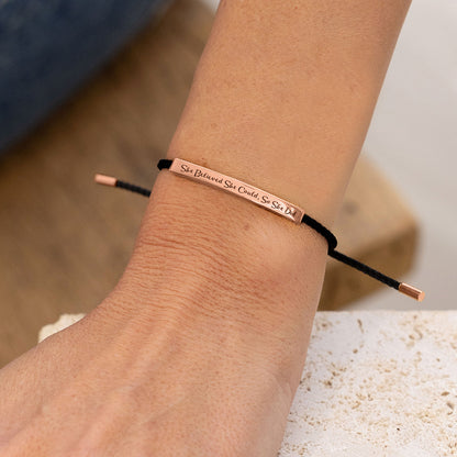 She Believed She Could, So She Did Inspire Bracelet