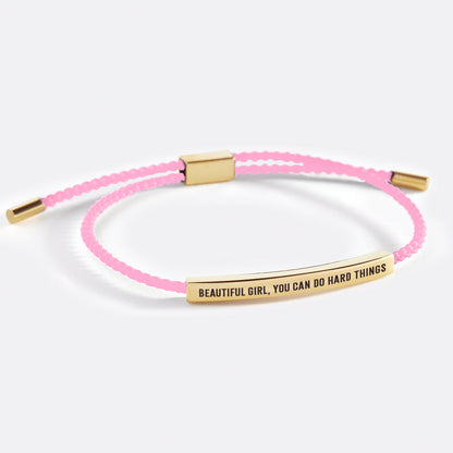 Belle fille, tu peux faire des choses difficiles Bracelet d'inspiration