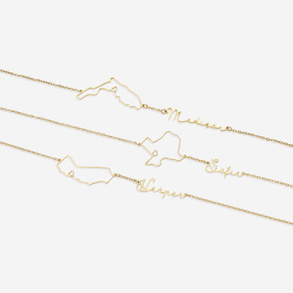 State Pride Name Necklace