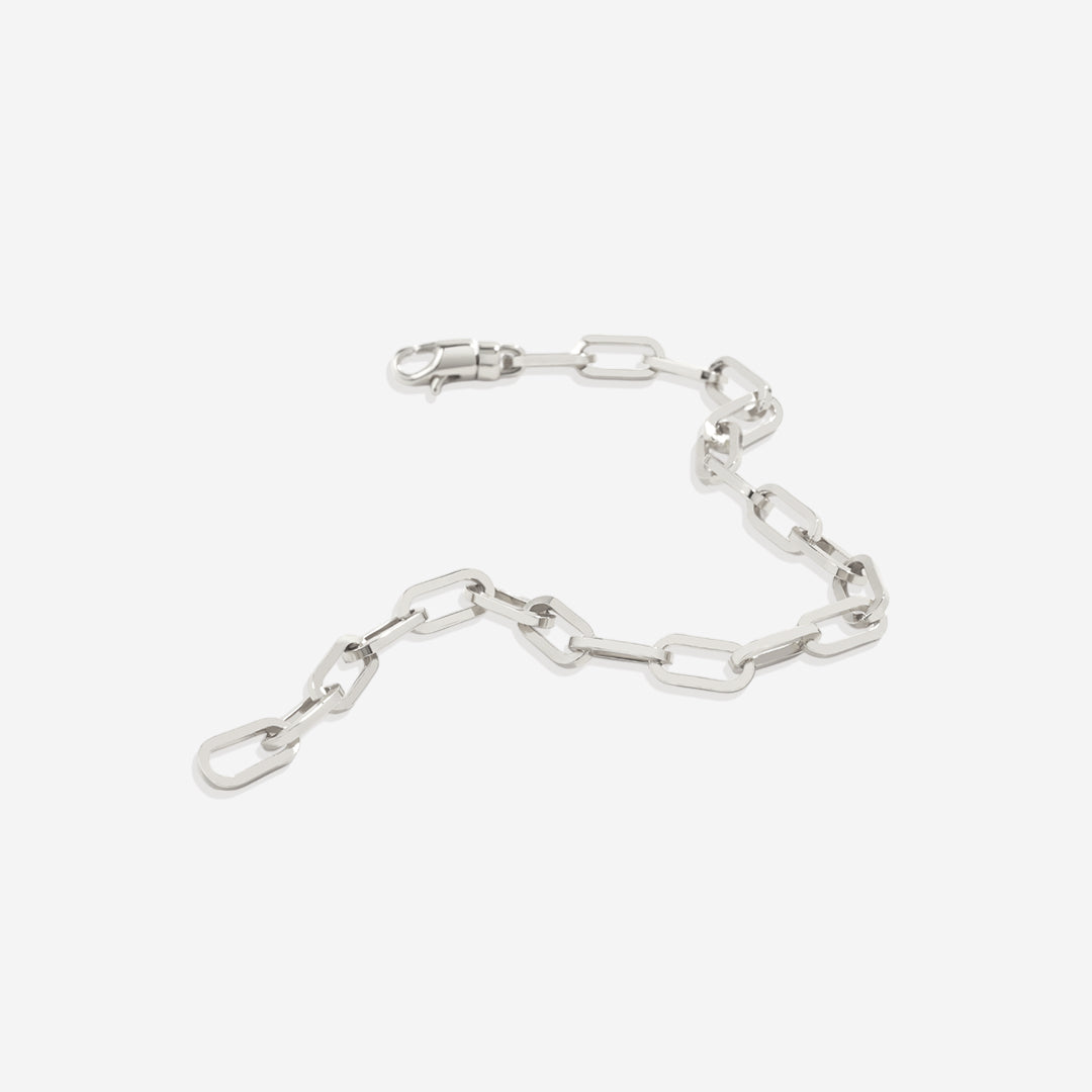 Bracelet chaîne trombone à maillons ouverts