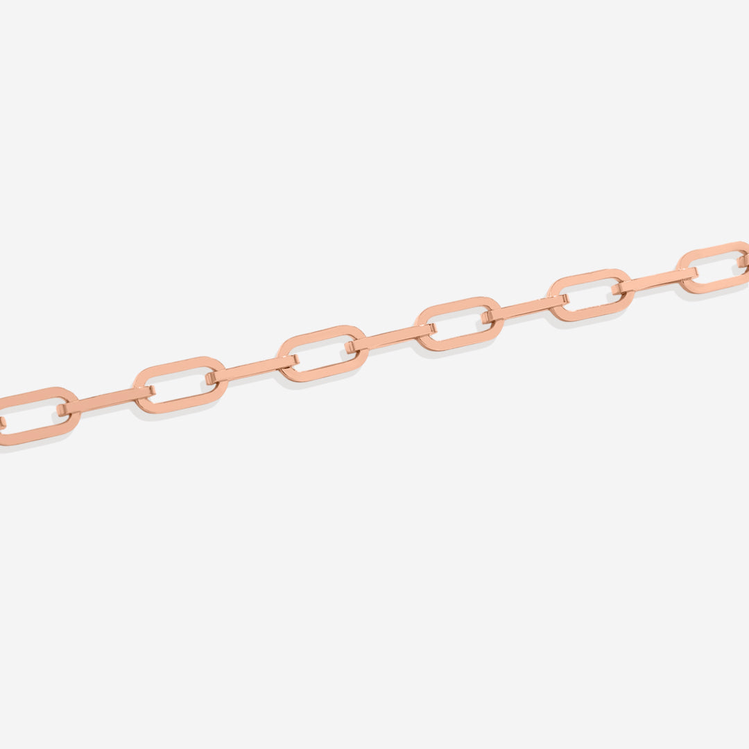Bracelet chaîne trombone à maillons ouverts
