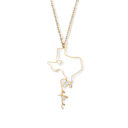 Home State Name Necklace