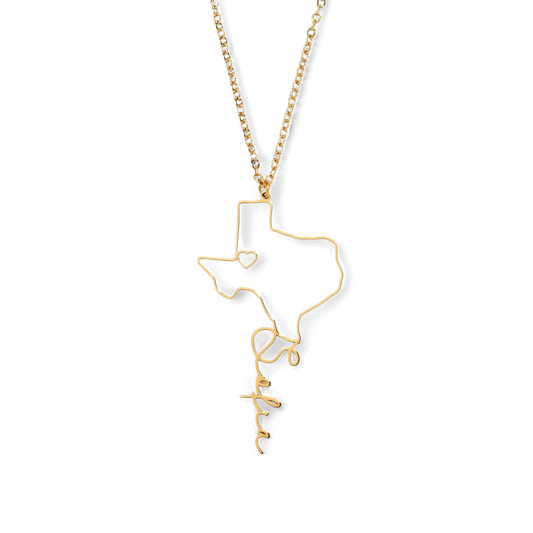 Home State Name Necklace