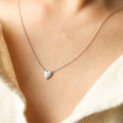 Collier empilable en forme de petit cœur