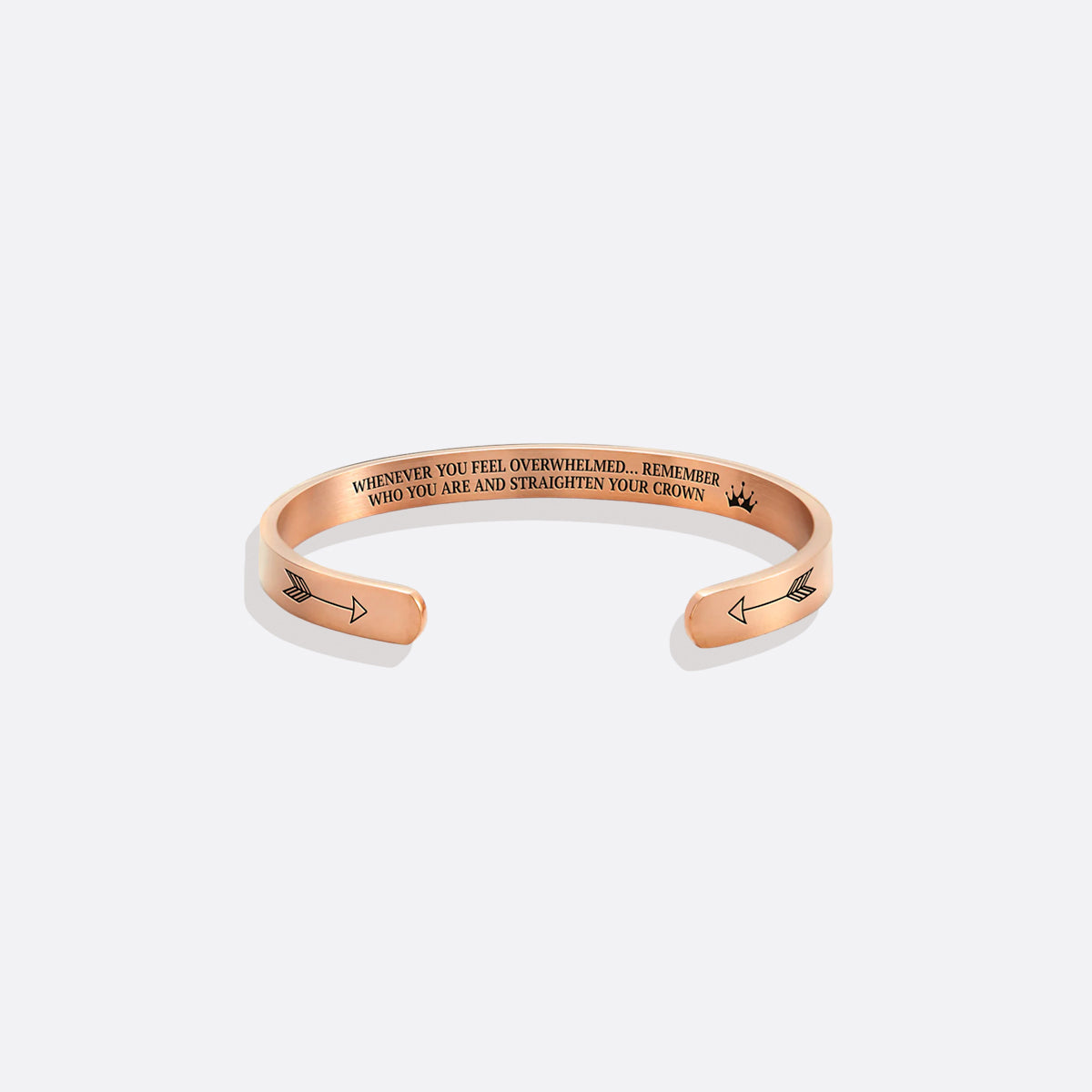 Souviens-toi de qui tu es et redresse ta couronne Bracelet manchette personnalisable 