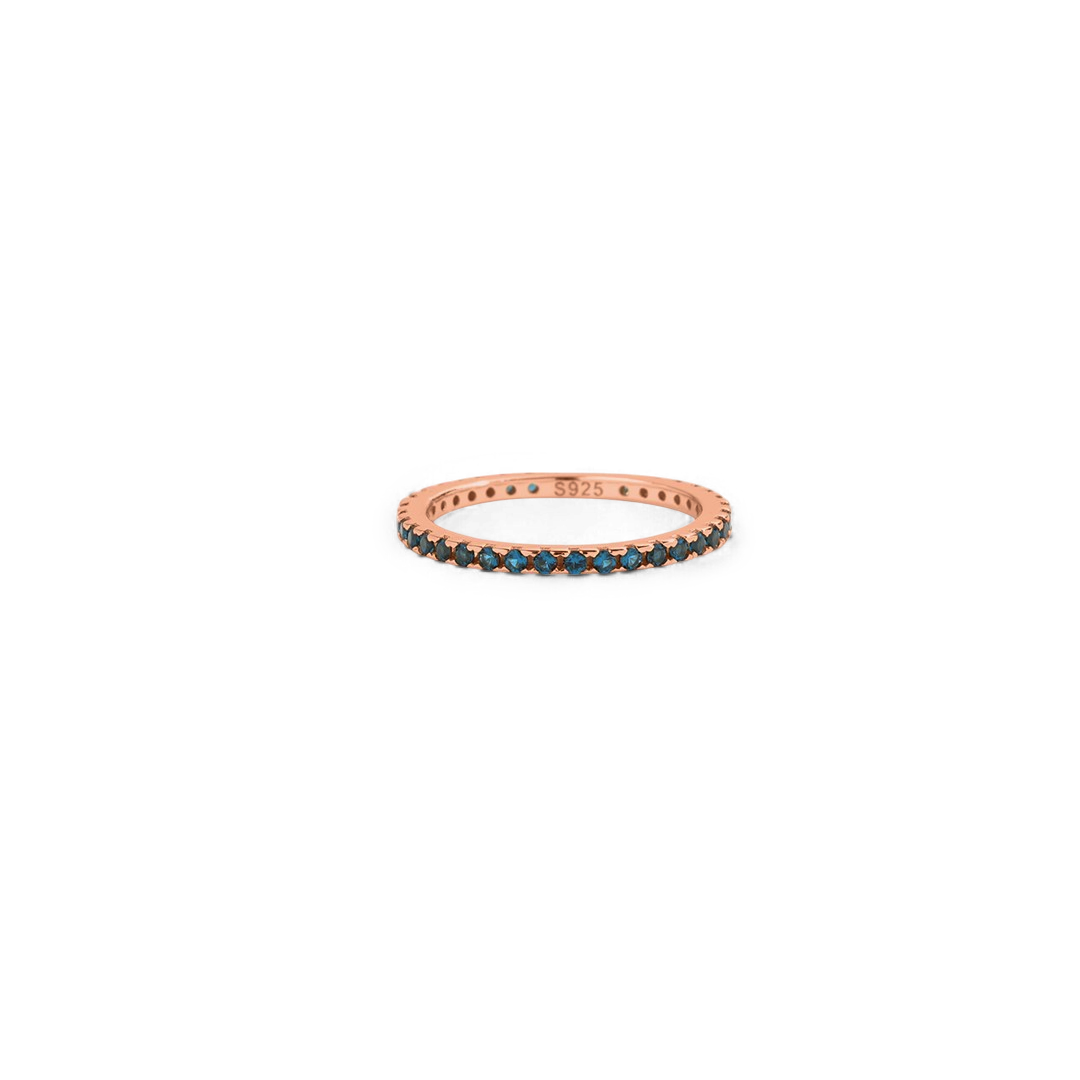 Bague d'éternité empilable avec pierre de naissance