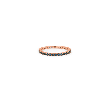 Bague d'éternité empilable avec pierre de naissance