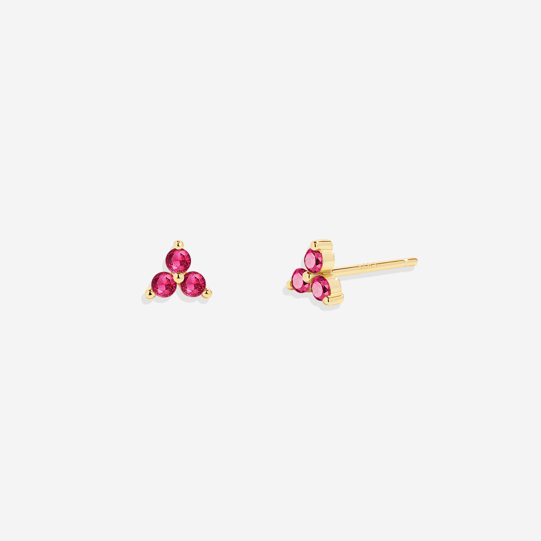 Boucles d'oreilles avec pierre de naissance Trinity