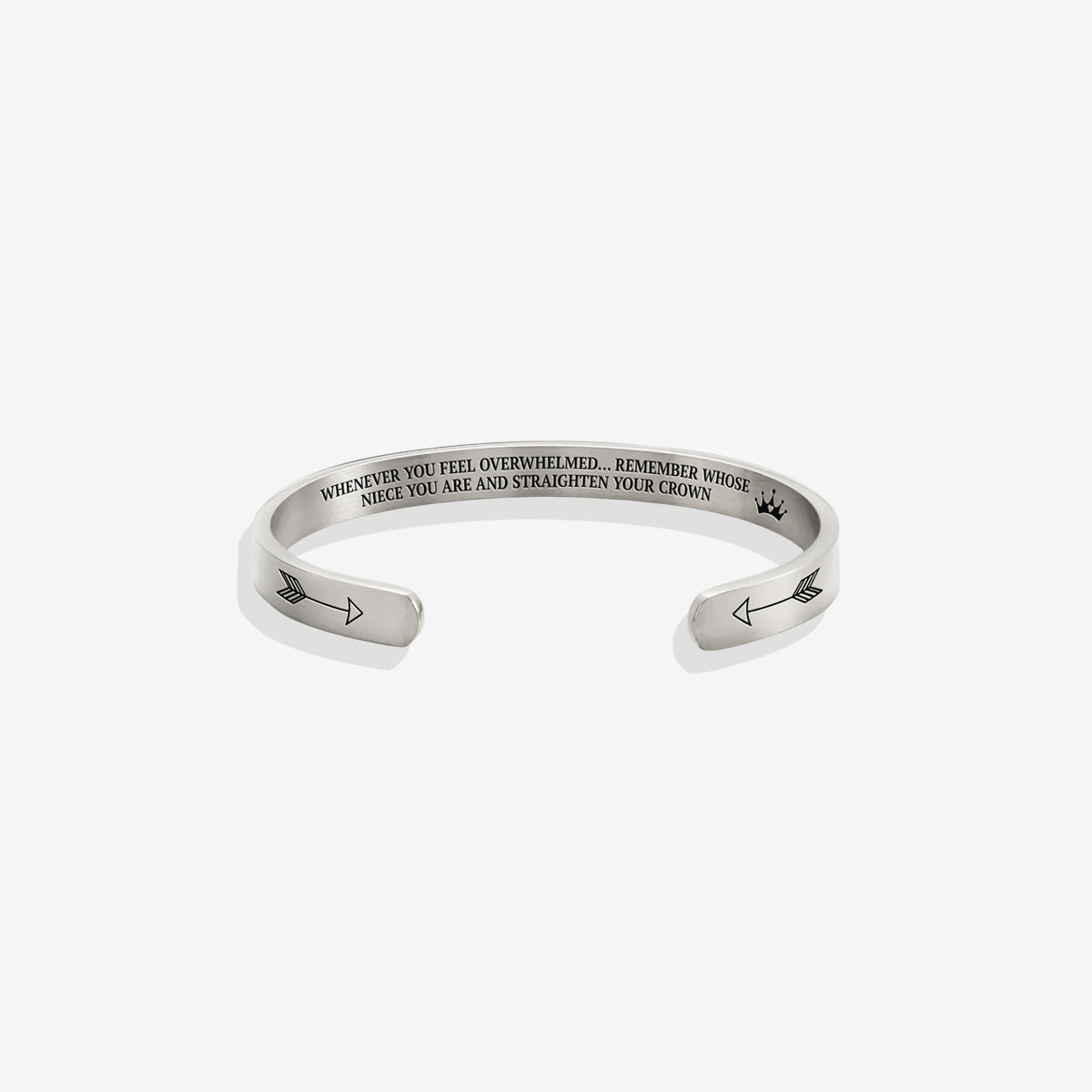 Souviens-toi de qui tu es et redresse ta couronne Bracelet manchette personnalisable 