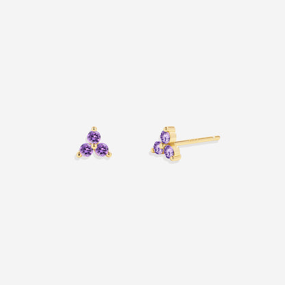 Boucles d'oreilles avec pierre de naissance Trinity