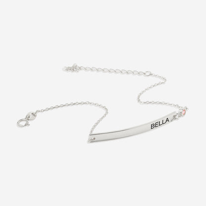 Bracelet délicat avec pierre de naissance