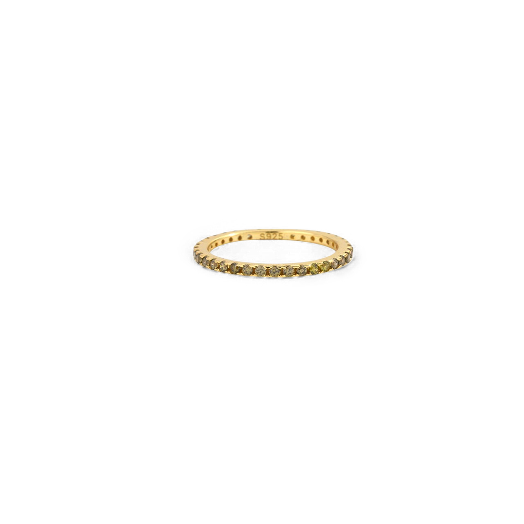 Bague d'éternité empilable avec pierre de naissance